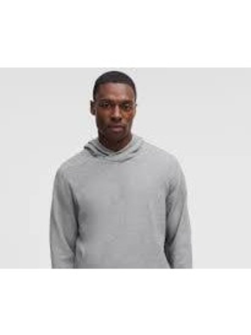 Lululemon At Ease Hoodie Size L Mens Pullover Gray Casual Knit Athletic Casual